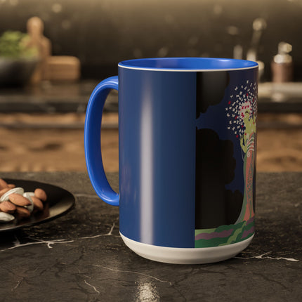 Butterfly Enchantress Colorful Mugs – Ethereal Art Deco Magic & Transformation