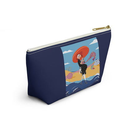 Beachside Promenade Cosmetic Bag – Glamorous Summer Stroll & Retro Chic
