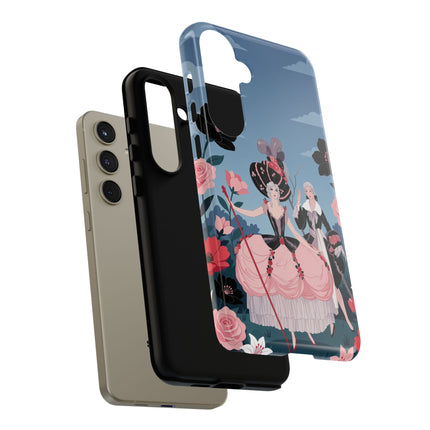 🌹🎭 The Rose Masquerade Promenade Phone Case – Art Deco Floral Elegance