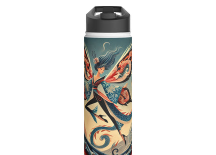 Dragon Fairy of the Temple Stainless Steel Water Bottle, Standard Lid