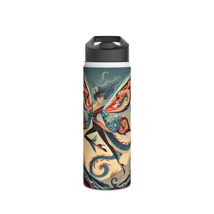 Dragon Fairy of the Temple Stainless Steel Water Bottle, Standard Lid