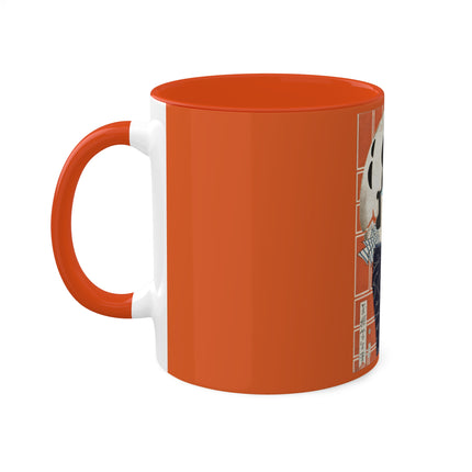 The Actor Bandō Hikosaburō V and the Mo troupe by Tsukioka Yoshitoshi Colorful Mugs, 11oz