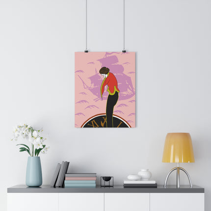Woman Waiting for her Beloved at 1:59 by Kobayashi Kaichi Giclée Art Print