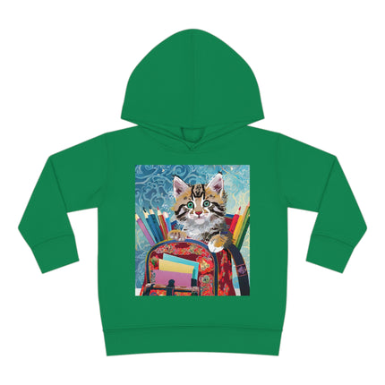 Whiskered Wanderings Toddler Pullover Fleece Hoodie