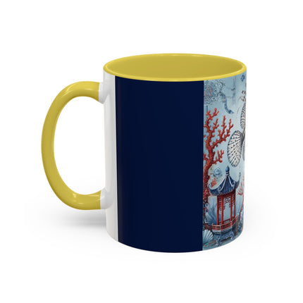Lionfish & Lantern Colorful Mug – Mystical Ocean & Asian Harmony