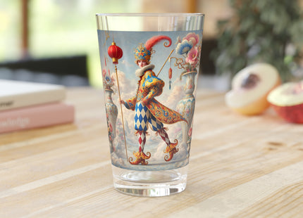 The Ornamental Jester Pint Glass, 16oz