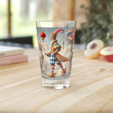 The Ornamental Jester Pint Glass, 16oz