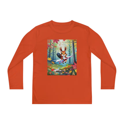 Acorn Aviator Youth Long Sleeve Competitor Tee – Woodland Flight & Whimsical Adventure