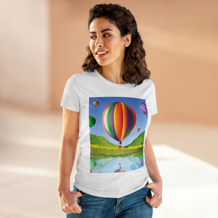 Colorful Heights Women's Midweight Cotton Tee