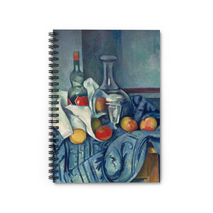 The Peppermint Bottle by Paul Cézanne Spiral Notebook - Ruled Line