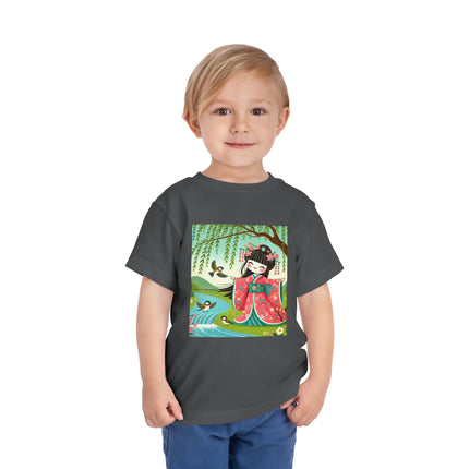 Sparrow Dance Geisha Fairy Toddler Short Sleeve Tee