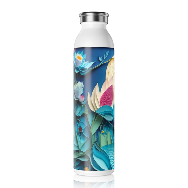 Ethereal Moonlit Lake Slim Water Bottle