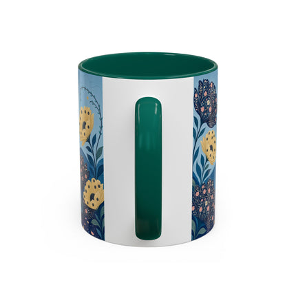 🌼🦋 The Enchanted Butterfly Garden Promenade Colorful Mug – Art Deco Floral Whimsy