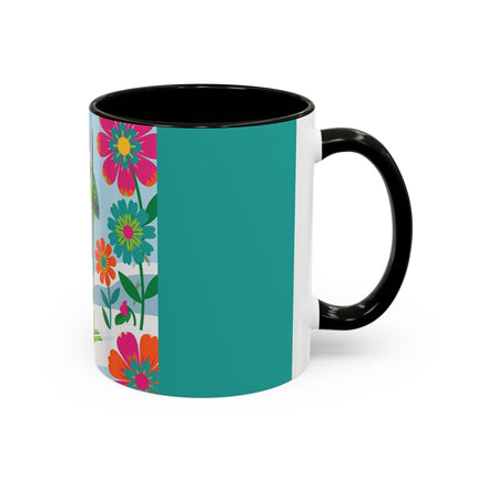 🎿🌸 The Winter Flower Adventurer Colorful Mug – Colorful Ski Fantasy
