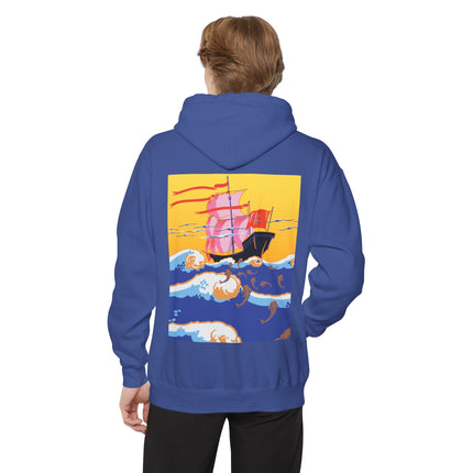 Golden Seas and Whimsical Dreams Unisex Garment-Dyed Hoodie