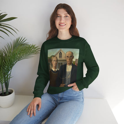 American Gothic by Grant Wood Heavy Blend™ Crewneck Sweatshirt