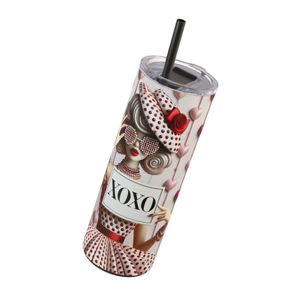 Fashionably Yours, XOXO Skinny Matte Tumbler, 20oz