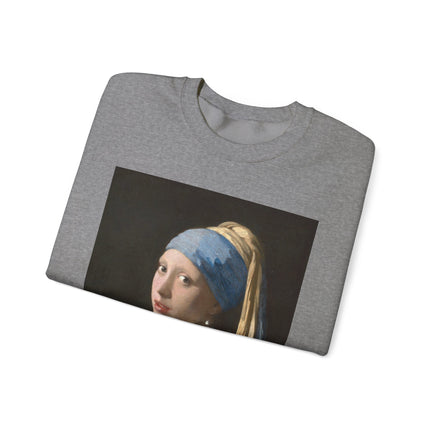 Girl with a Pearl Earring by Johannes Vermeer Heavy Blend™ Crewneck Sweatshirt