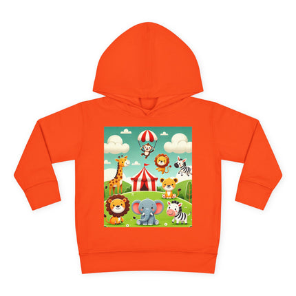Whimsical Circus Friends Toddler Pullover Fleece Hoodie