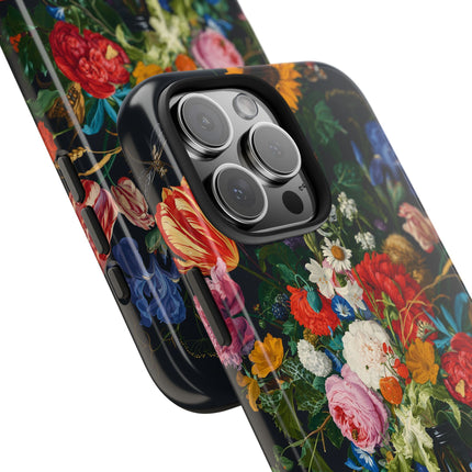 🌺🌙 The Midnight Garden Abundance Phone Case – Art Deco Floral Still Life