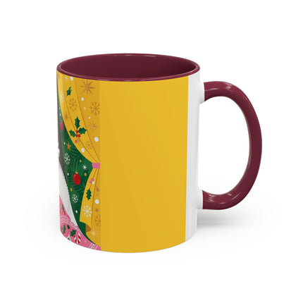 💌🎄 The Christmas Letter Of Holly House Colorful Mug – Whimsical Art Deco Holiday Charm