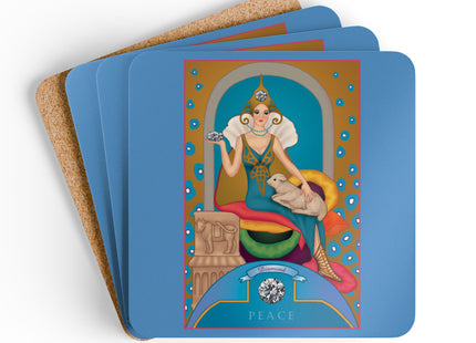 Aries Zodiac Design – April & Diamond by Sofia Chiostri | Corkwood Coaster Set