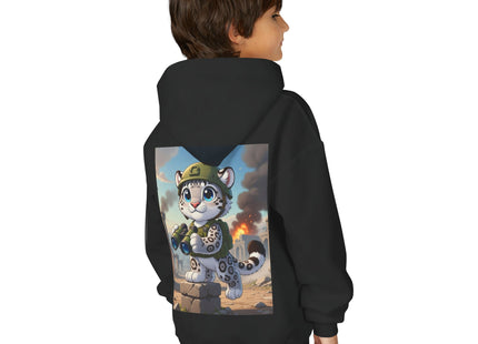 Snow Leopard Lookout Youth Heavy Blend Hooded Sweatshirt
