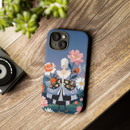 🌸🎀 The Grand Floral Promenade Phone Case – Art Deco Fashion Fantasy