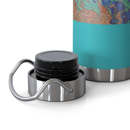Irises by Vincent Van Gogh Copper Vacuum Insulated Bottle, 22oz