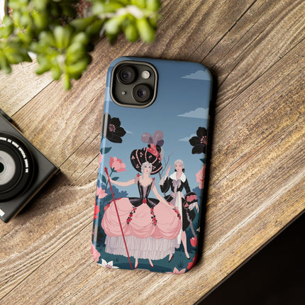 🌹🎭 The Rose Masquerade Promenade Phone Case – Art Deco Floral Elegance