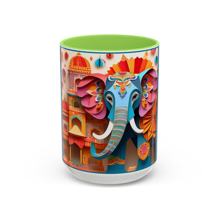 Elephant at an Autumn Festival Colorful Mugs (11oz, 15oz)