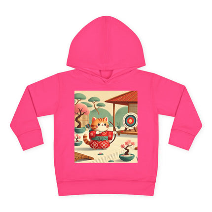 Archer Kitten in the Zen Garden Toddler Pullover Fleece Hoodie