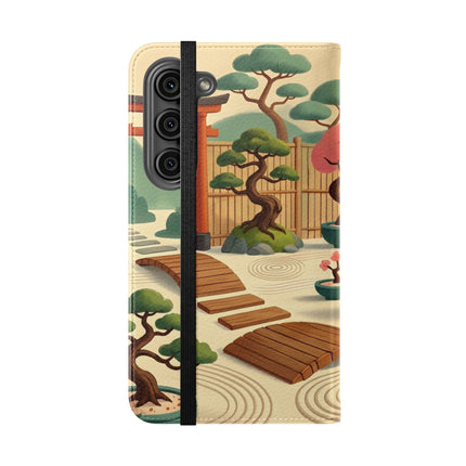 🏹🌸 Archer Kitten in the Zen Garden Flip Case – Focus, Whimsy & Zen Balance
