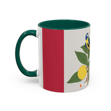 Blue Tit & Butterfly Colorful Mugs – Spring Harmony & Delicate Beauty