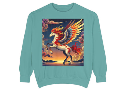 Flame-Winged Horse at Sunset Sweatshirt