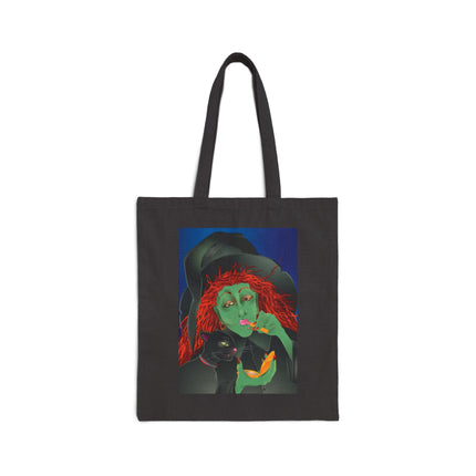 Mirror, Mirror A Witch's Touch Cotton Canvas Tote Bag