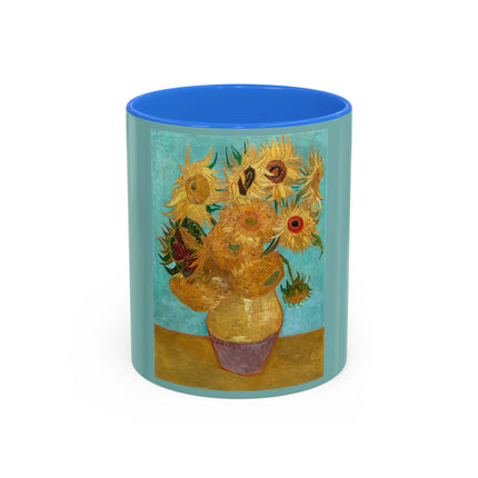 Vase with Twelve Sunflowers by Vincent van Gogh Colorful Mugs (11oz, 15oz)