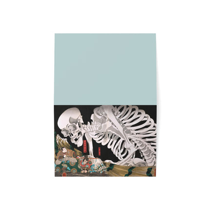 Mitsukuni Defying the Skeleton Spectre by Utagawa Kuniyoshi Greeting Cards (1, 10, 30, and 50pcs)