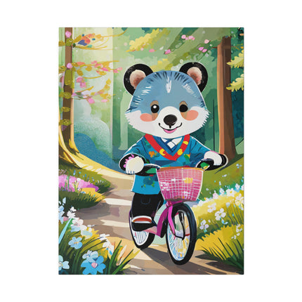 Furry Cyclist Matte Canvas, Stretched, 0.75"