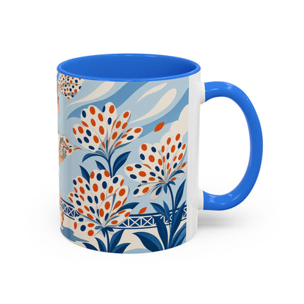 🌼🧡 The Polka Dot Wind Dancer Colorful Mug – Art Deco Fashion Whimsy