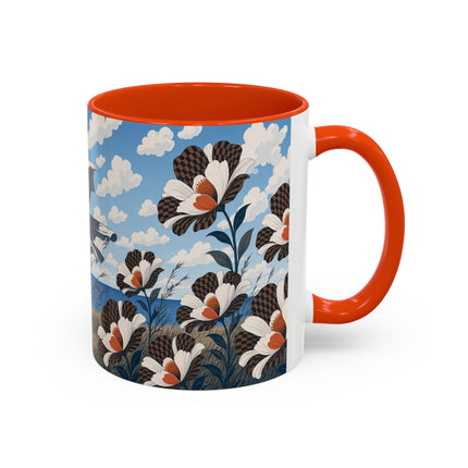 🌊🌼 The Windswept Seaside Promenade Colorful Mug – Art Deco Coastal Elegance