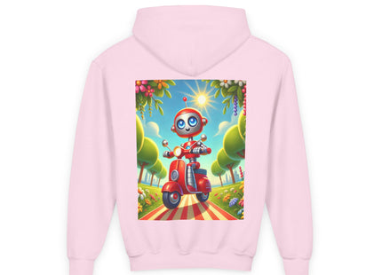 The Traveling Robot Youth Heavy Blend Hooded Sweatshirt