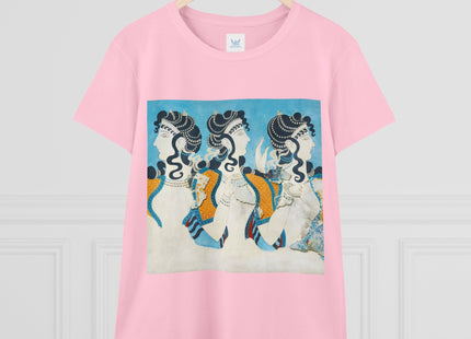 Reproduction of Ladies in Blue by Emile Gilliéron Women's Midweight Cotton Tee