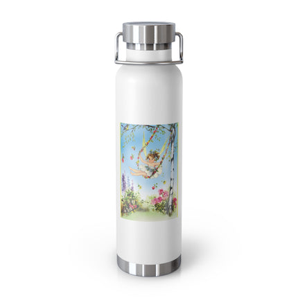 Spring Fairy's Floral Swing Copper Vacuum Insulated Bottle, 22 oz