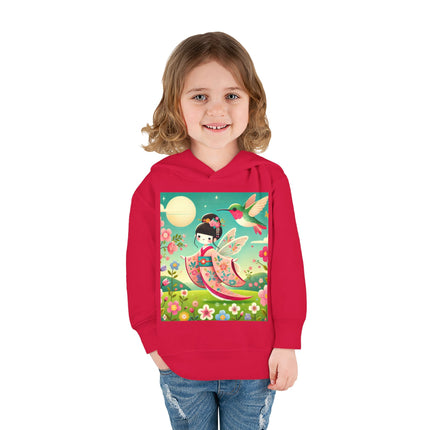 Geisha Fairy and the Hummingbird Blossom Toddler Pullover Fleece Hoodie