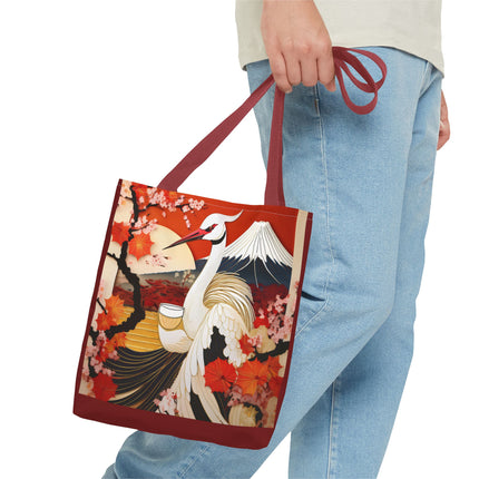 Crane at an Autumn Vineyard Tote Bag (AOP)