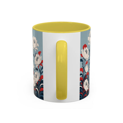 ❤️🌺 The Scarlet Parasol Spectacle Colorful Mug – Art Deco Fashion Elegance