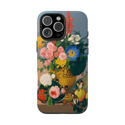 🌺🐦 The Garden Of Golden Birds Phone Case – Art Deco Floral Elegance