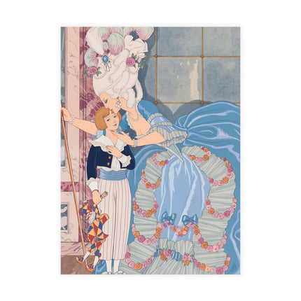🌹💙 Madame De Sabran Postcards With Envelopes – George Barbier Art Deco Aristocratic Elegance