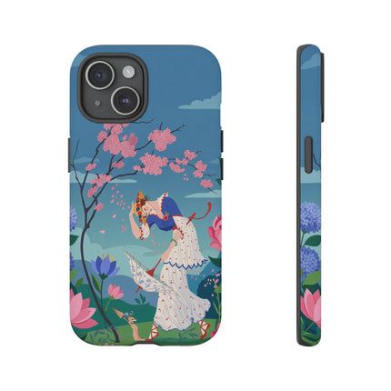 🌸☂️ The Lady Of The Falling Blossoms Phone Case – Art Deco Garden Whimsy